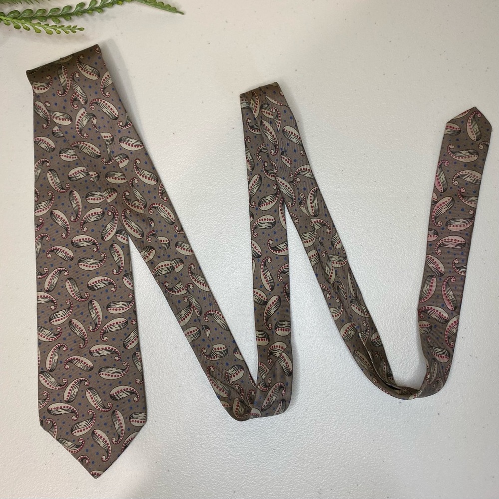 Vintage Monsieur Givenchy All Silk Paisley Tie USA - XL